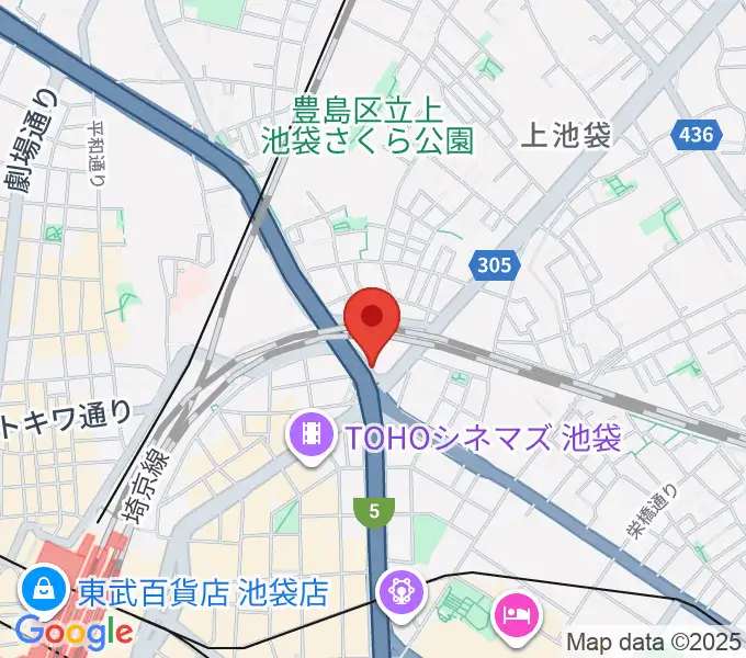 サウンドスタジオノア 池袋店の地図