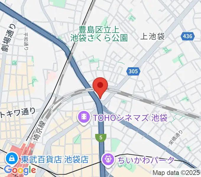 サウンドスタジオノア 池袋店の地図