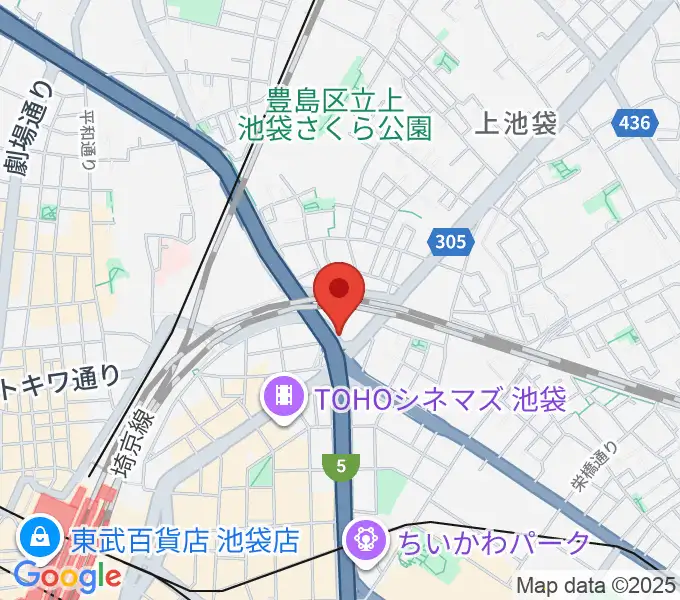 サウンドスタジオノア 池袋店の地図