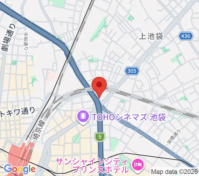 サウンドスタジオノア 池袋店の地図