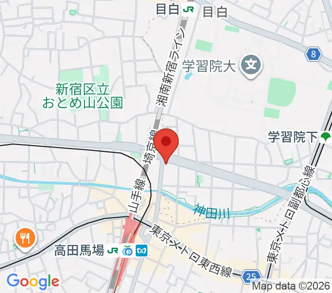 サウンドスタジオノア 高田馬場店の地図