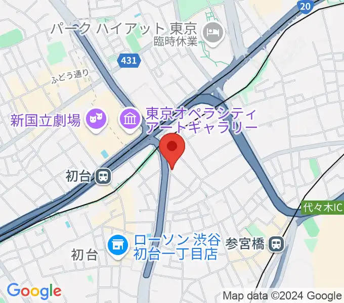 サウンドスタジオノア 初台店の地図