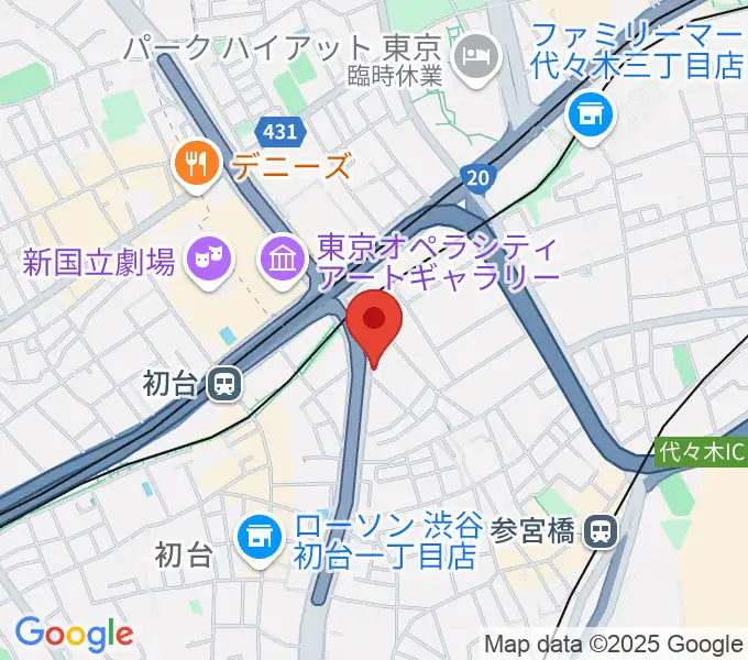 サウンドスタジオノア 初台店の地図
