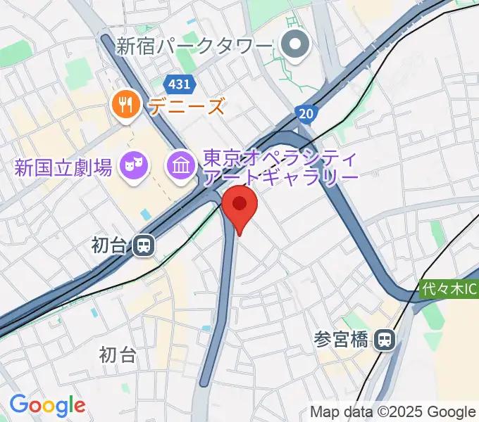 サウンドスタジオノア 初台店の地図