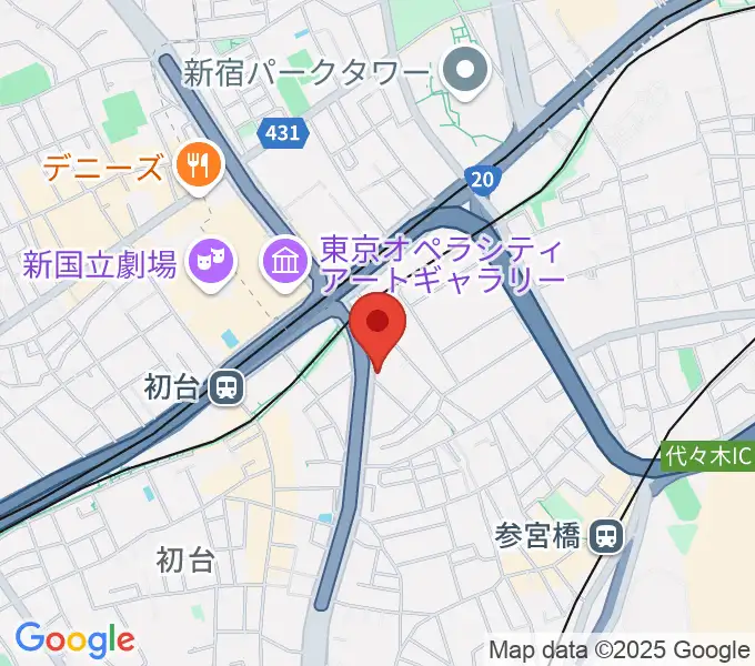 サウンドスタジオノア 初台店の地図
