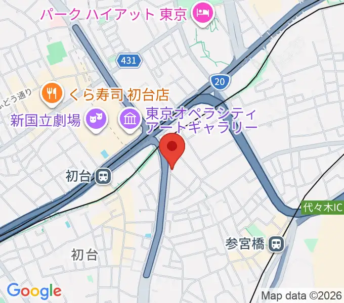 サウンドスタジオノア 初台店の地図