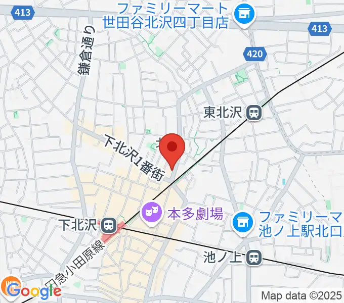 サウンドスタジオノア 下北沢店の地図