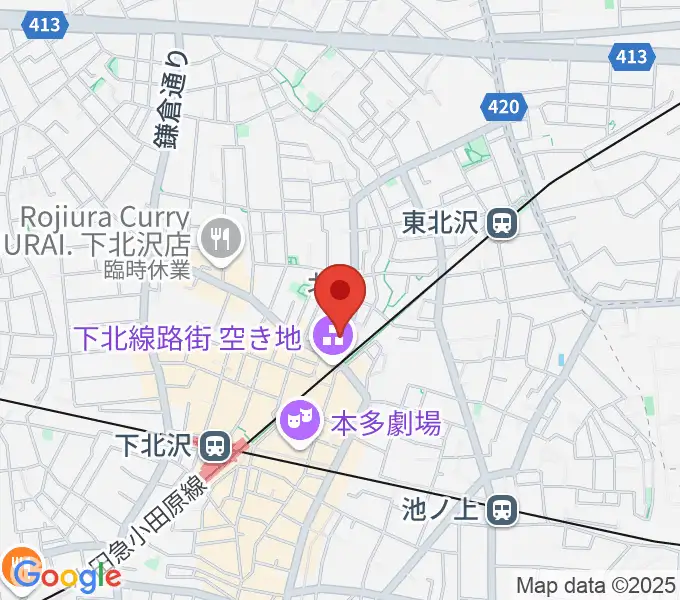 サウンドスタジオノア 下北沢店の地図