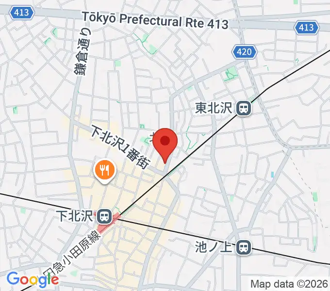 サウンドスタジオノア 下北沢店の地図