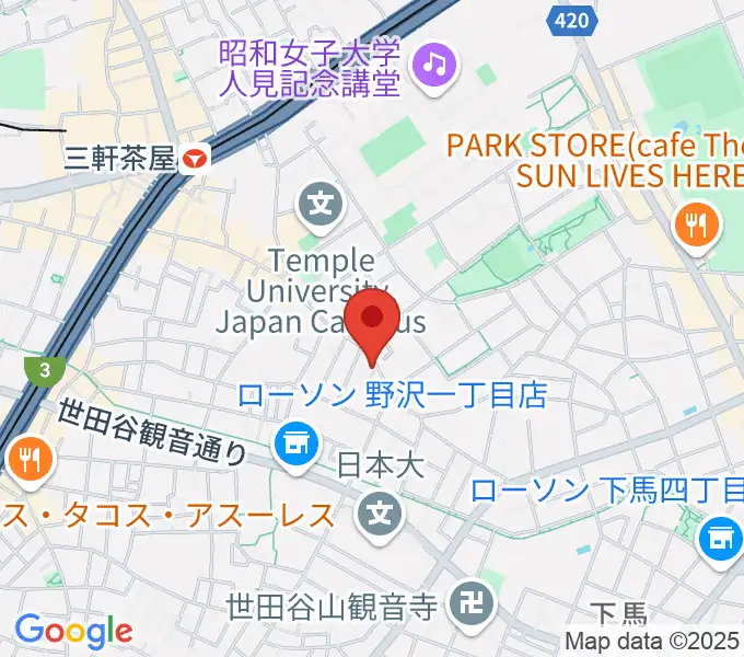 サウンドスタジオノア 三軒茶屋店の地図
