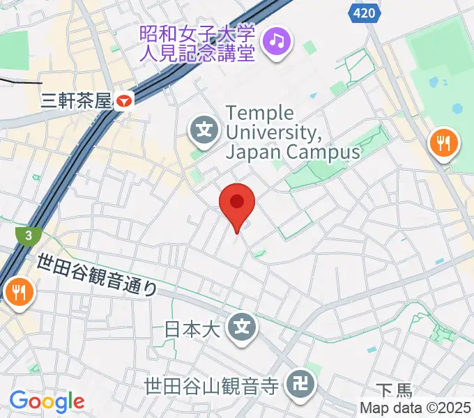 サウンドスタジオノア 三軒茶屋店の地図