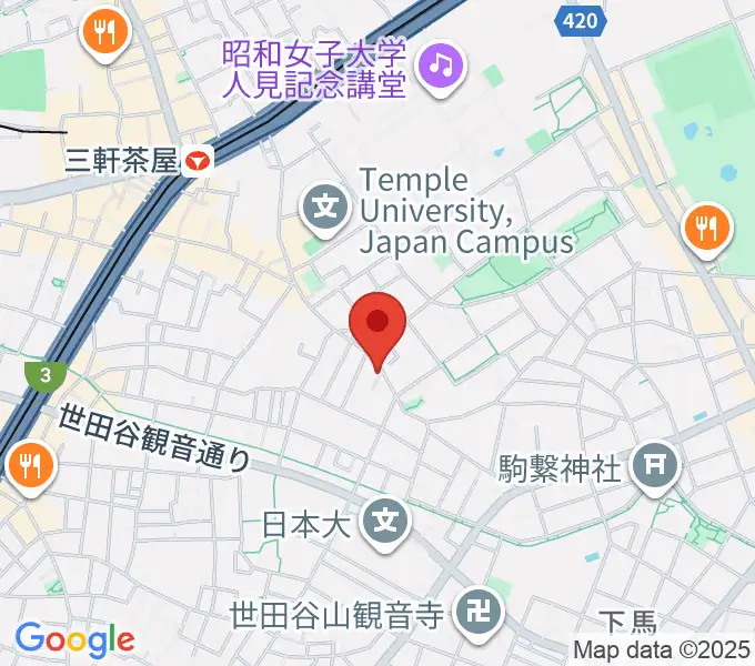 サウンドスタジオノア 三軒茶屋店の地図