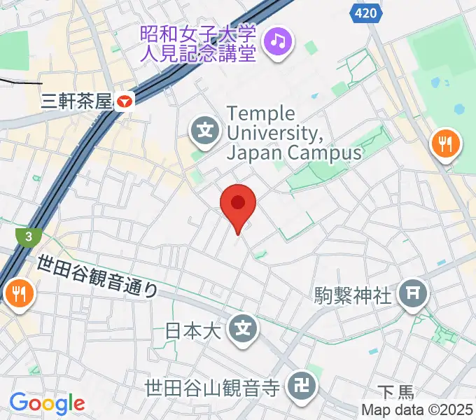 サウンドスタジオノア 三軒茶屋店の地図