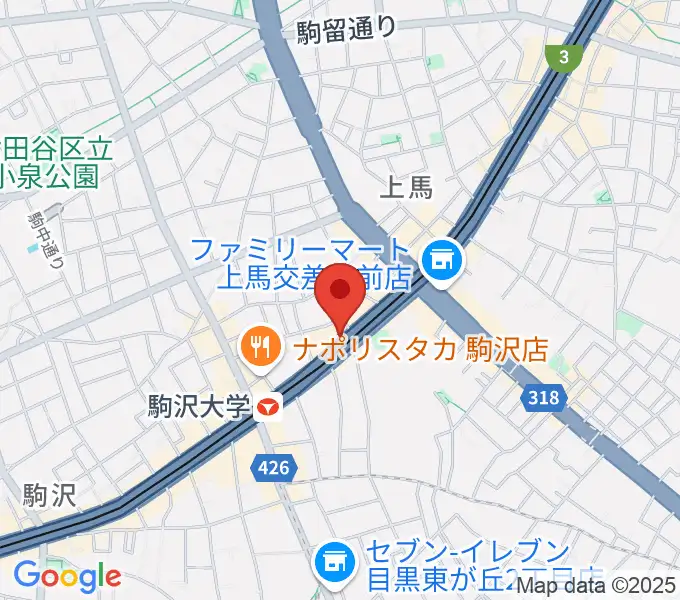 サウンドスタジオノア駒沢店の地図