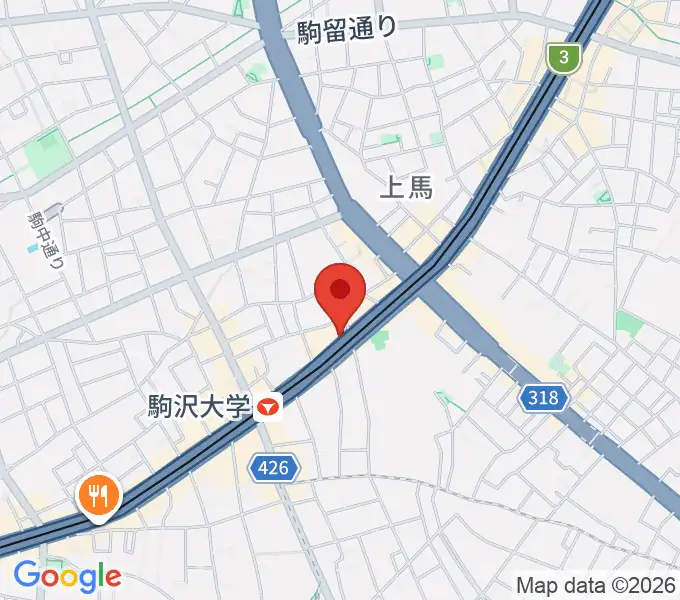 サウンドスタジオノア駒沢店の地図