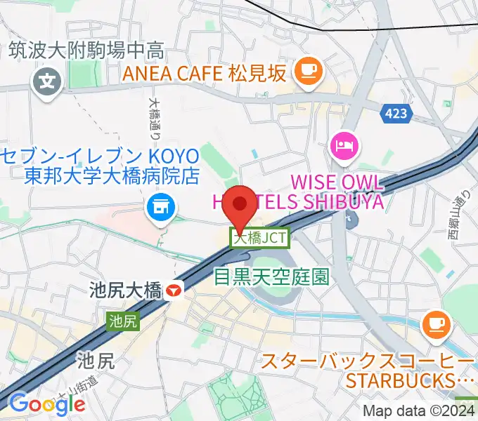 サウンドスタジオノア 池尻大橋店の地図