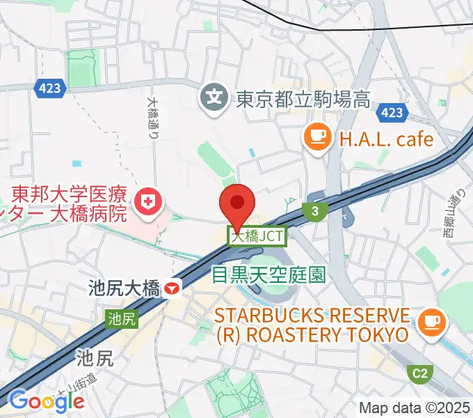 サウンドスタジオノア 池尻大橋店の地図
