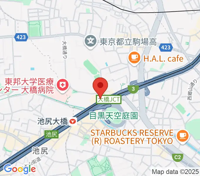 サウンドスタジオノア 池尻大橋店の地図