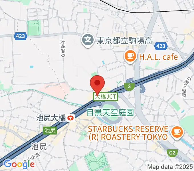 サウンドスタジオノア 池尻大橋店の地図