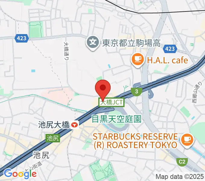 サウンドスタジオノア 池尻大橋店の地図