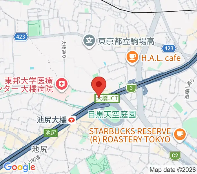 サウンドスタジオノア 池尻大橋店の地図