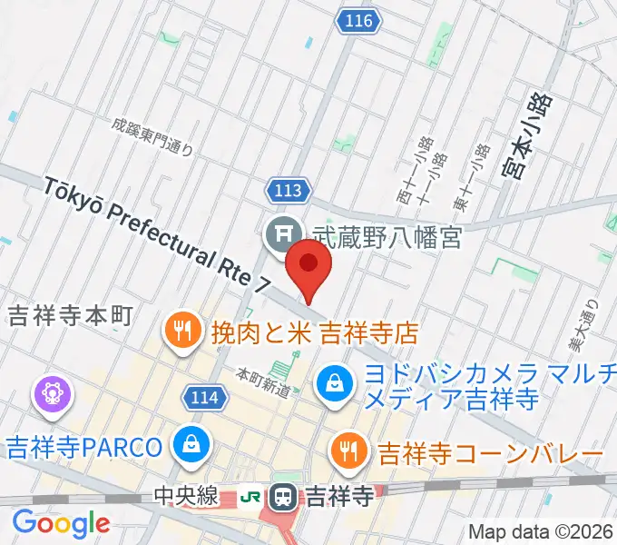 サウンドスタジオノア 吉祥寺店の地図