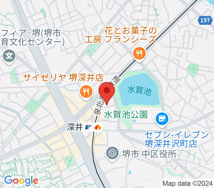 コタニピアノ工房の地図