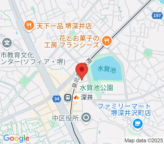 コタニピアノ工房の地図