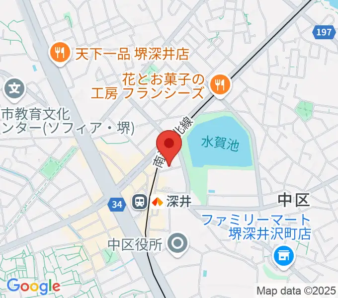 コタニピアノ工房の地図