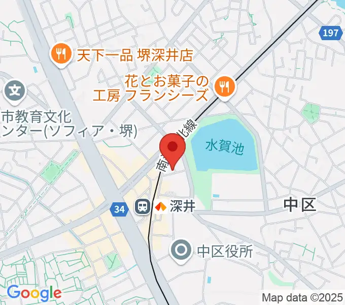 コタニピアノ工房の地図