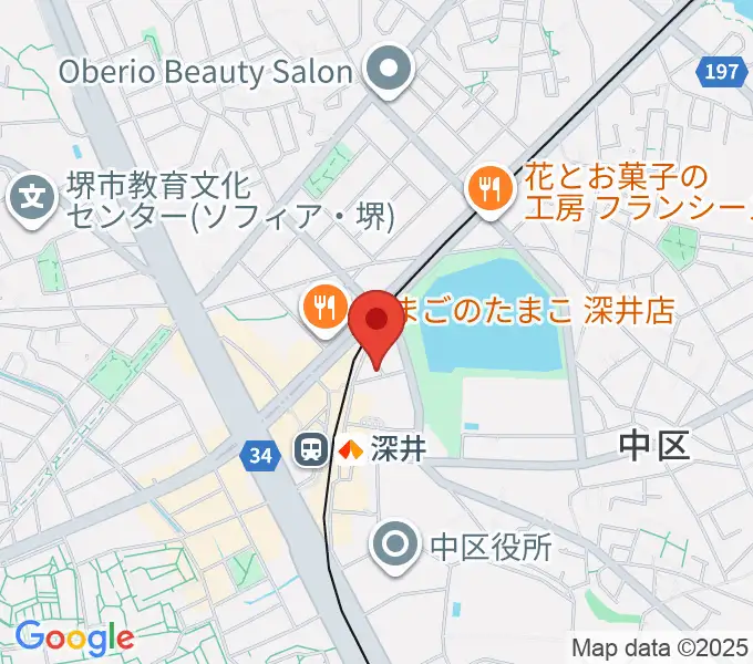 コタニピアノ工房の地図