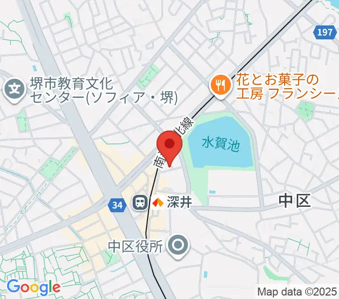 コタニピアノ工房の地図