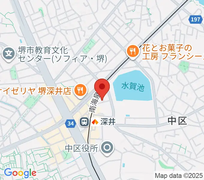 コタニピアノ工房の地図