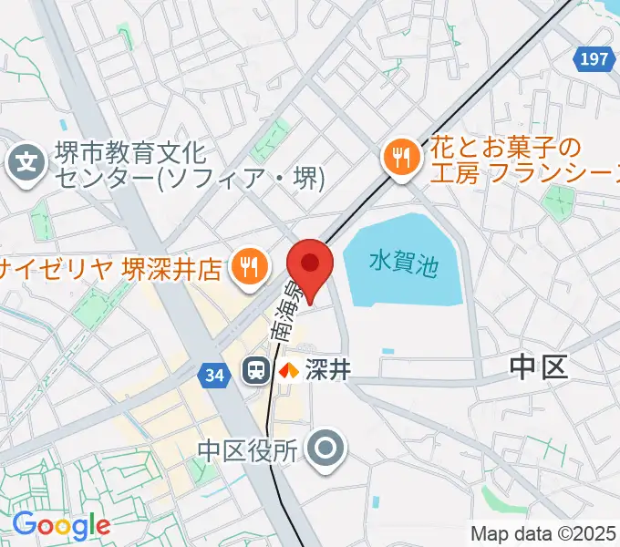 コタニピアノ工房の地図