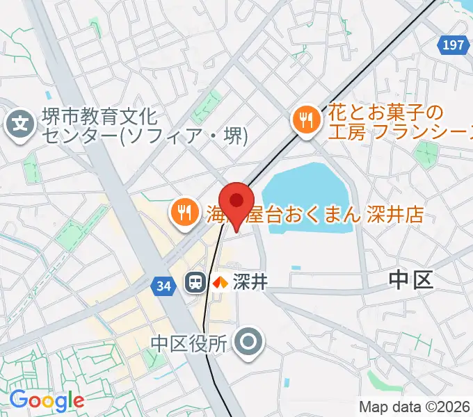 コタニピアノ工房の地図