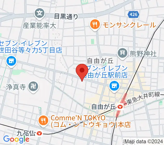 サウンドスタジオノア 自由が丘店の地図