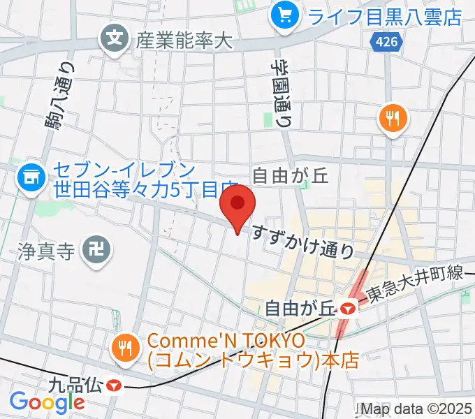 サウンドスタジオノア 自由が丘店の地図