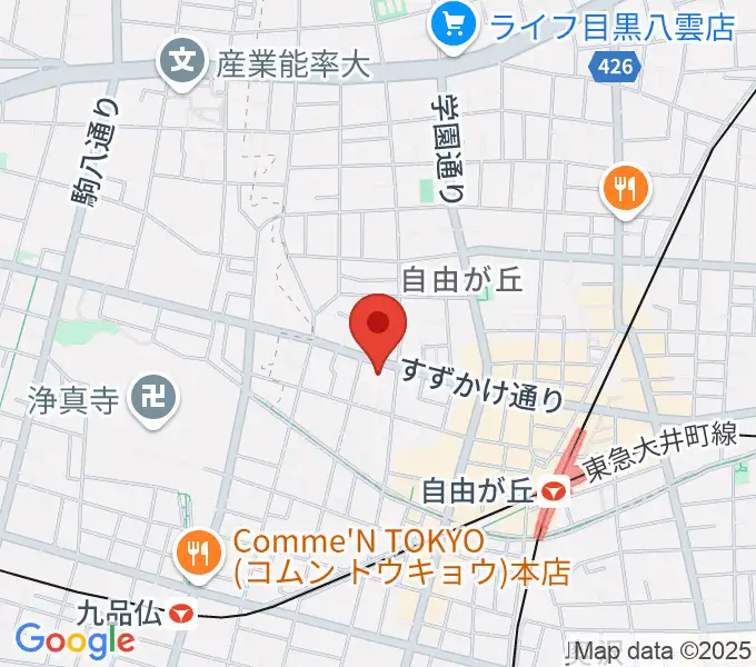 サウンドスタジオノア 自由が丘店の地図