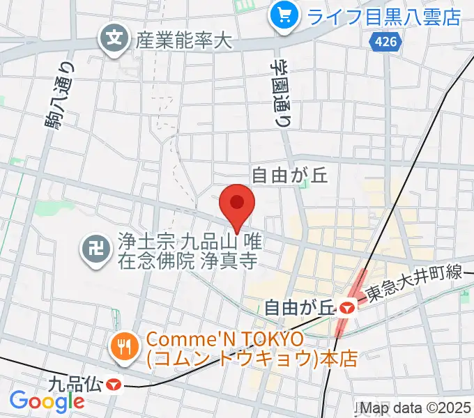 サウンドスタジオノア 自由が丘店の地図