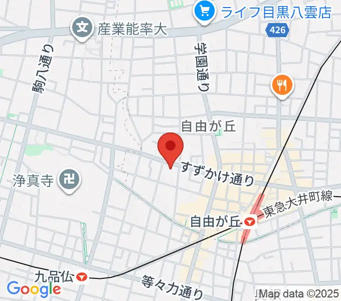 サウンドスタジオノア 自由が丘店の地図