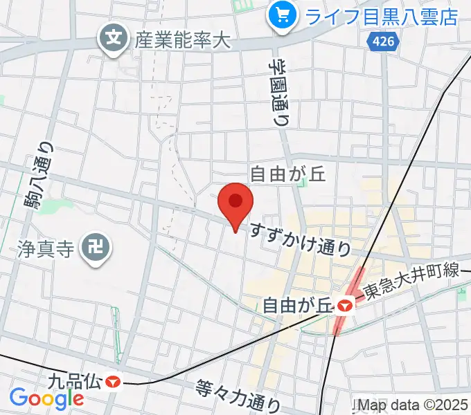 サウンドスタジオノア 自由が丘店の地図
