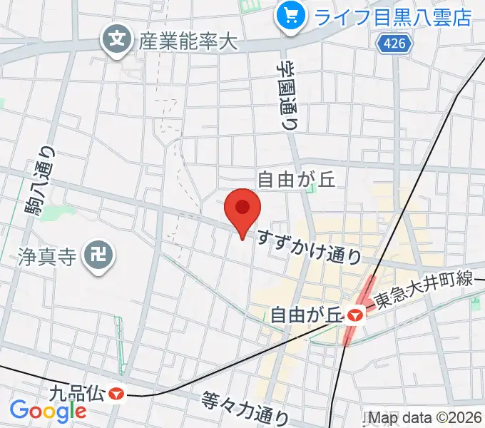 サウンドスタジオノア 自由が丘店の地図