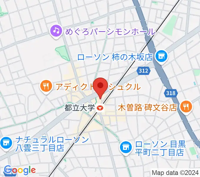 サウンドスタジオノア 都立大店の地図