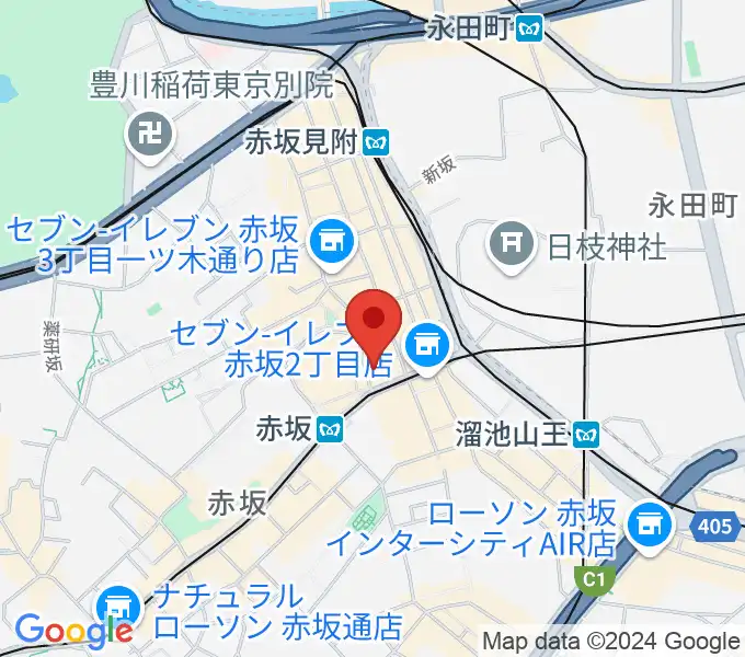 サウンドスタジオノア 赤坂店の地図