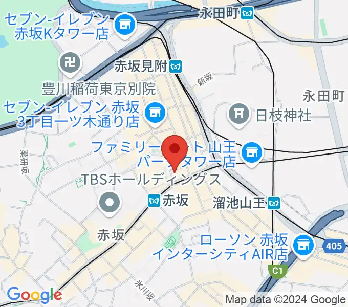 サウンドスタジオノア 赤坂店の地図