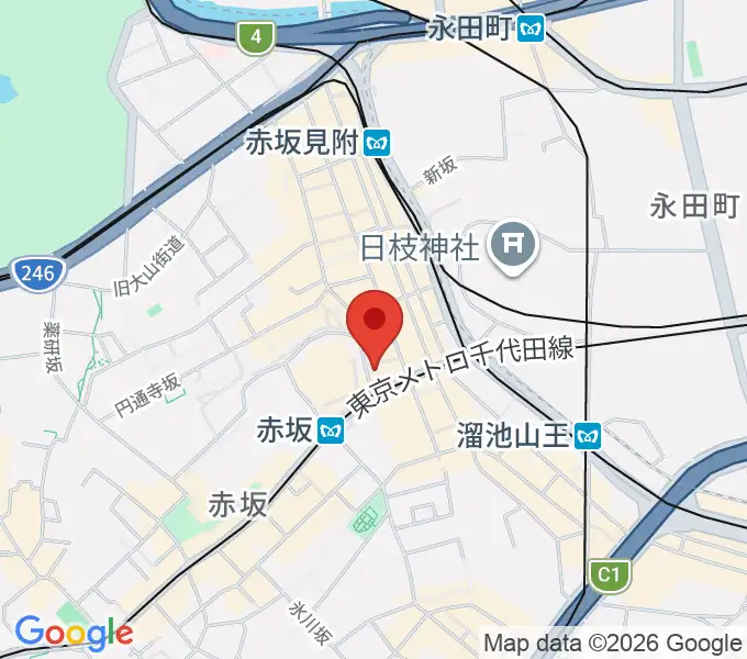 サウンドスタジオノア 赤坂店の地図