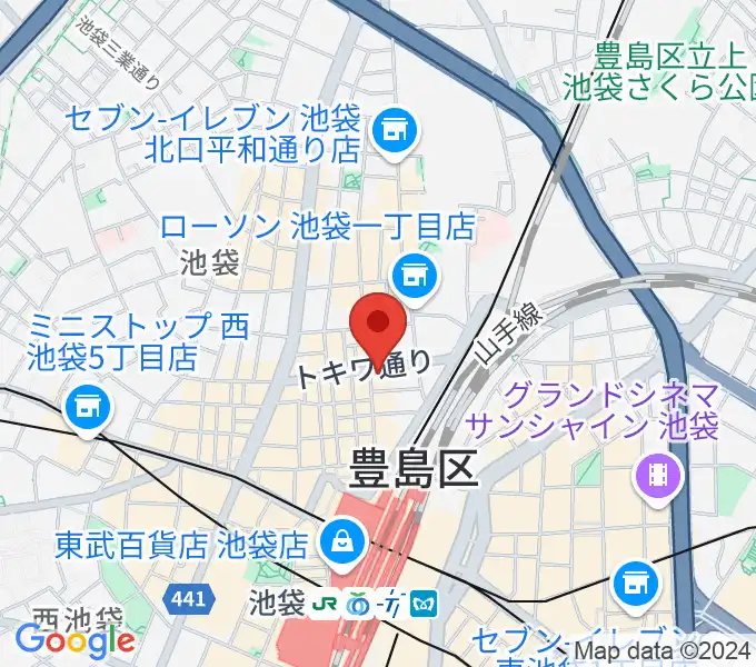 ゲートウェイスタジオ池袋北口店の地図