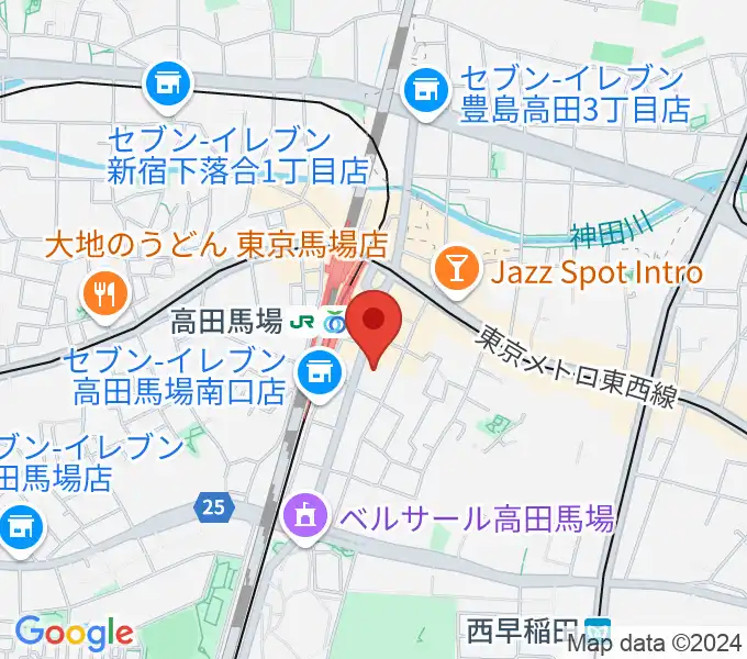 ゲートウェイスタジオ高田馬場3号店の地図