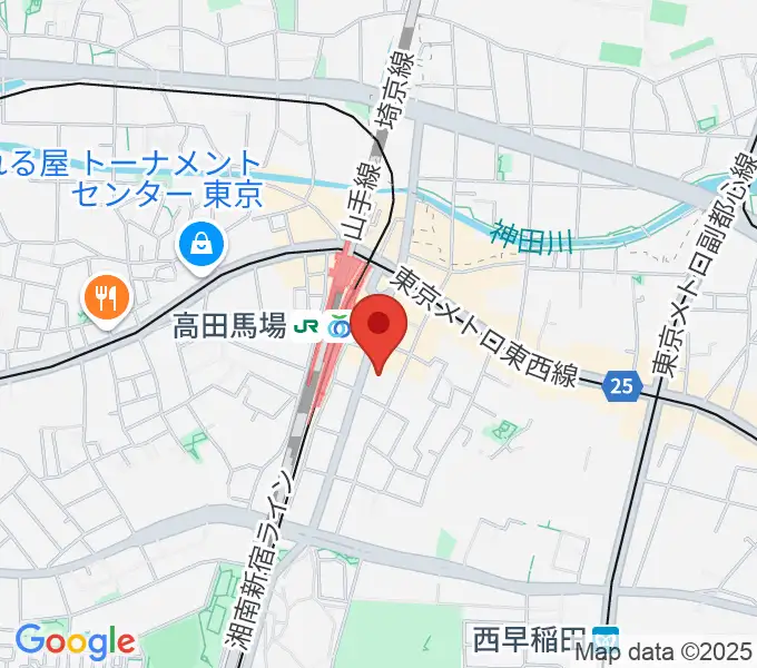 ゲートウェイスタジオ高田馬場3号店の地図