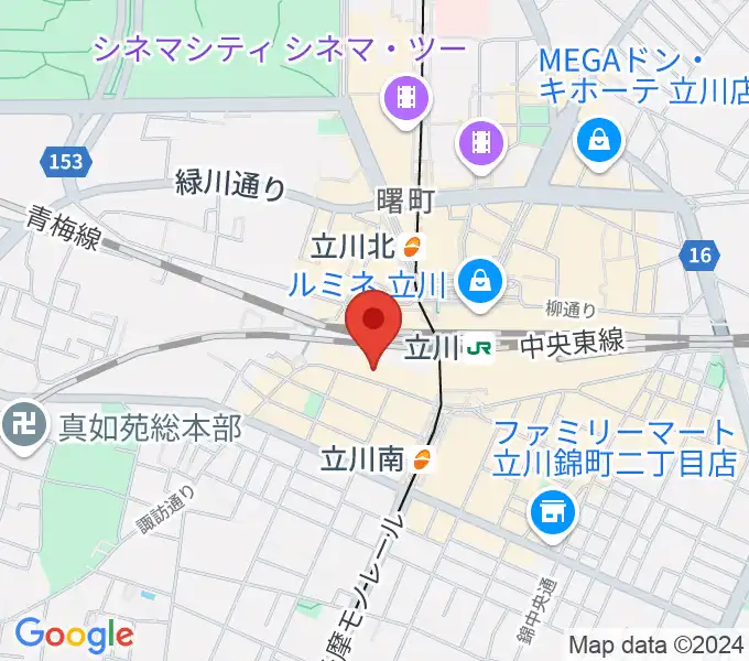 ゲートウェイスタジオ立川店の地図